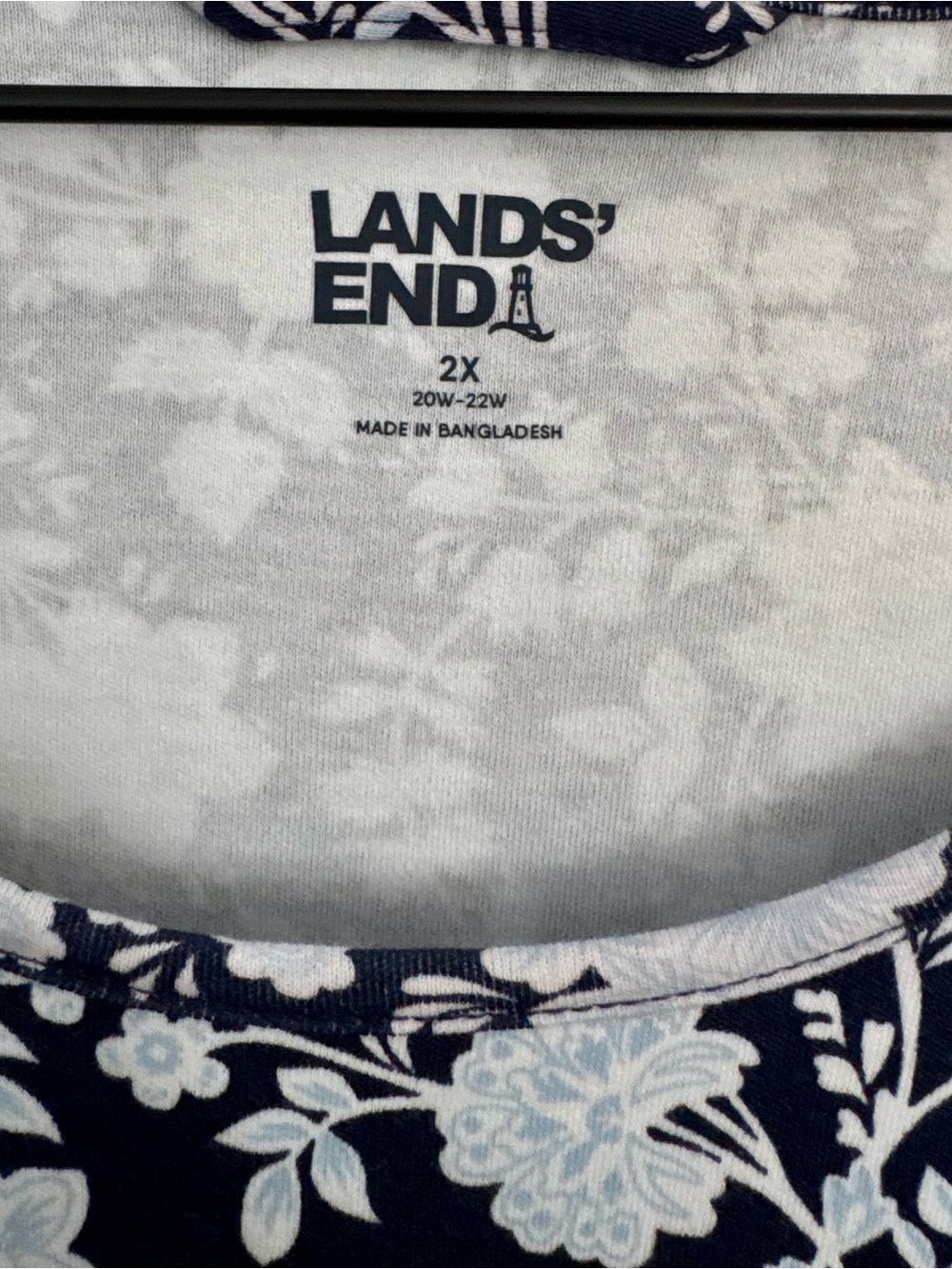 Lands’ End Women’s Cotton Knit Dress Bundle Plus Size 2X Paisley Floral Casual - Picture 8 of 10